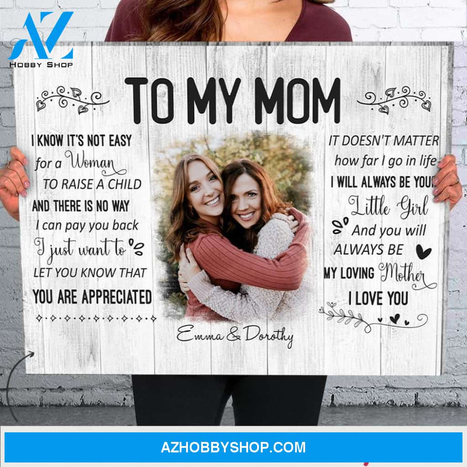 Personalized Photo Canvas, You Are Appreciated Canvas Wall Art Gifts for mom, Mothers Day Gifts