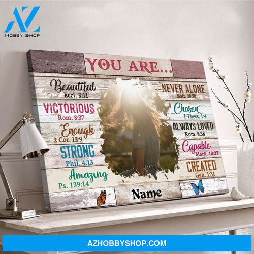 You Are Beautiful Canvas Gift For Daughter For Granddaughter