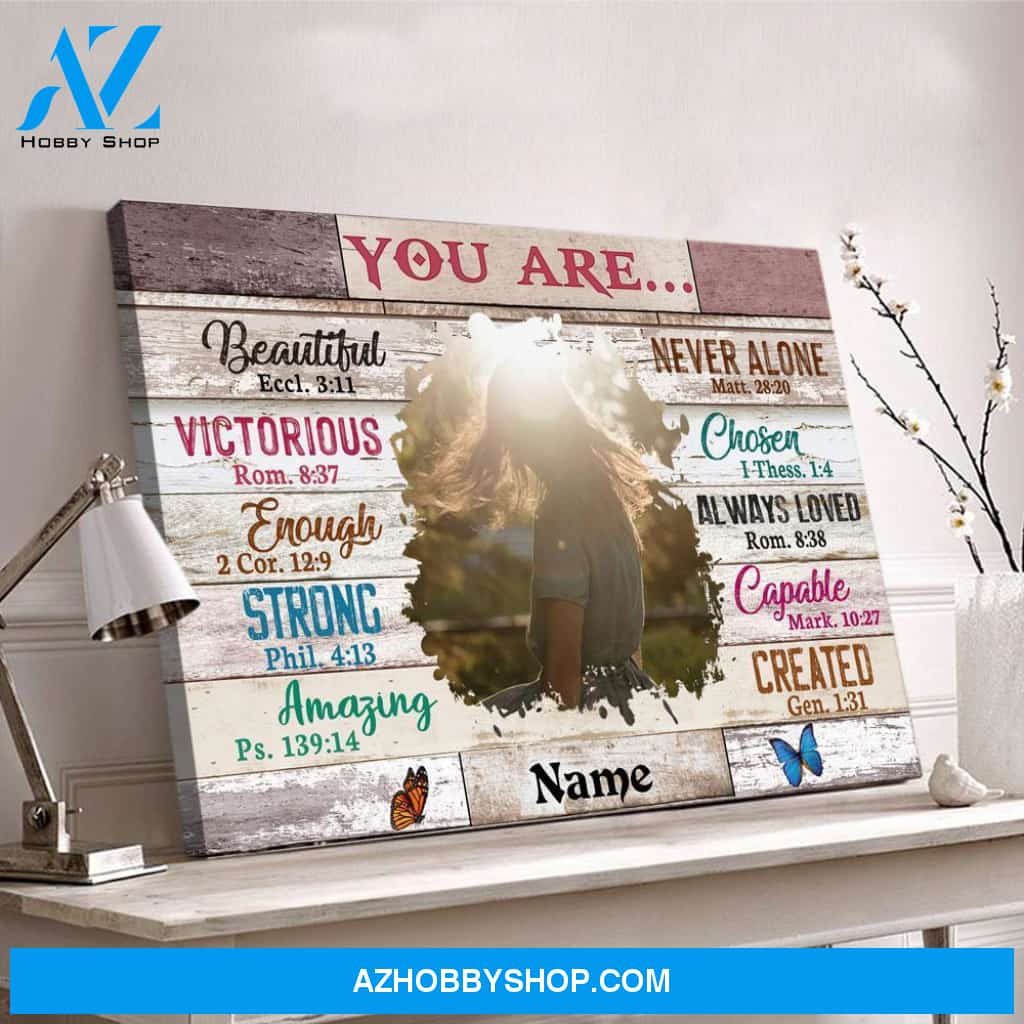 You Are Beautiful Canvas Gift For Daughter For Granddaughter