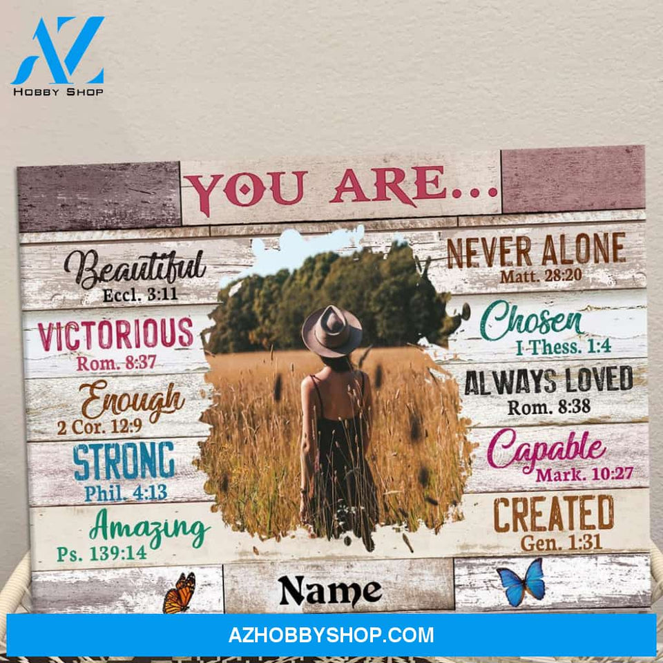 You Are Beautiful Canvas Gift For Daughter For Granddaughter