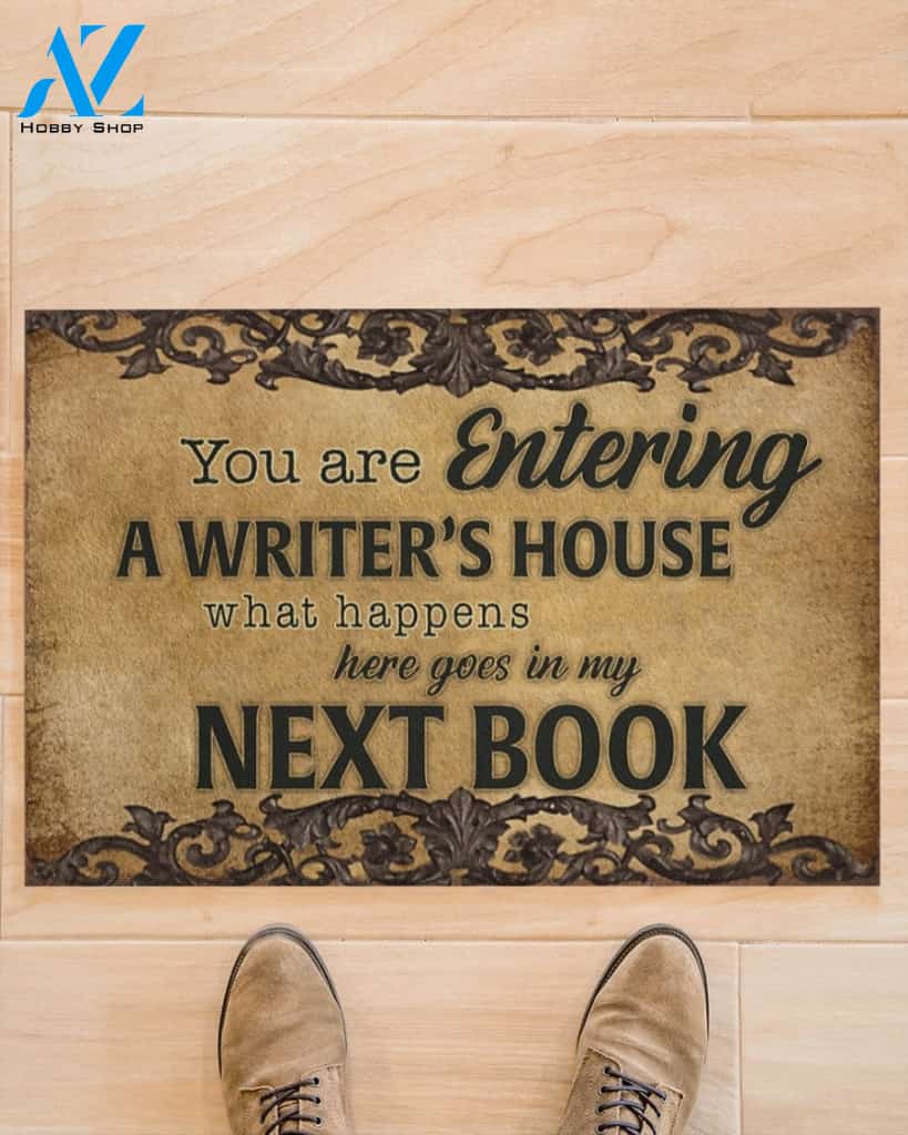 You Are Entering A Writer's House Funny Doormat Gift For Writer Birthday Gift Home Decor Warm House Gift Welcome Mat