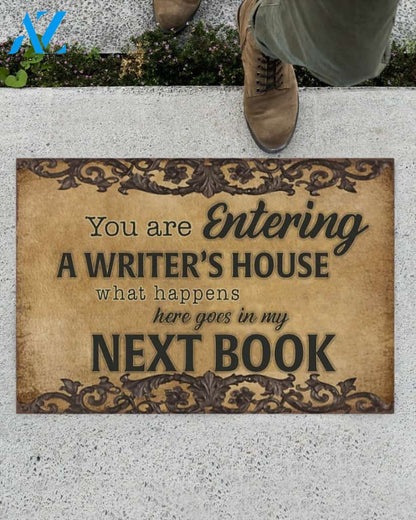 You Are Entering A Writer's House Funny Doormat Gift For Writer Birthday Gift Home Decor Warm House Gift Welcome Mat