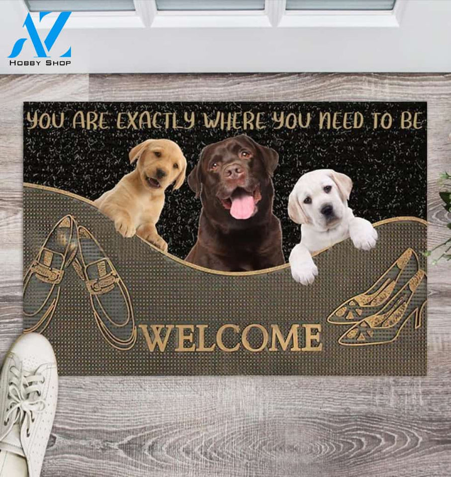 You Are Exactly Where You Need To Be Labrador Retriever Doormat | Welcome Mat | House Warming Gift
