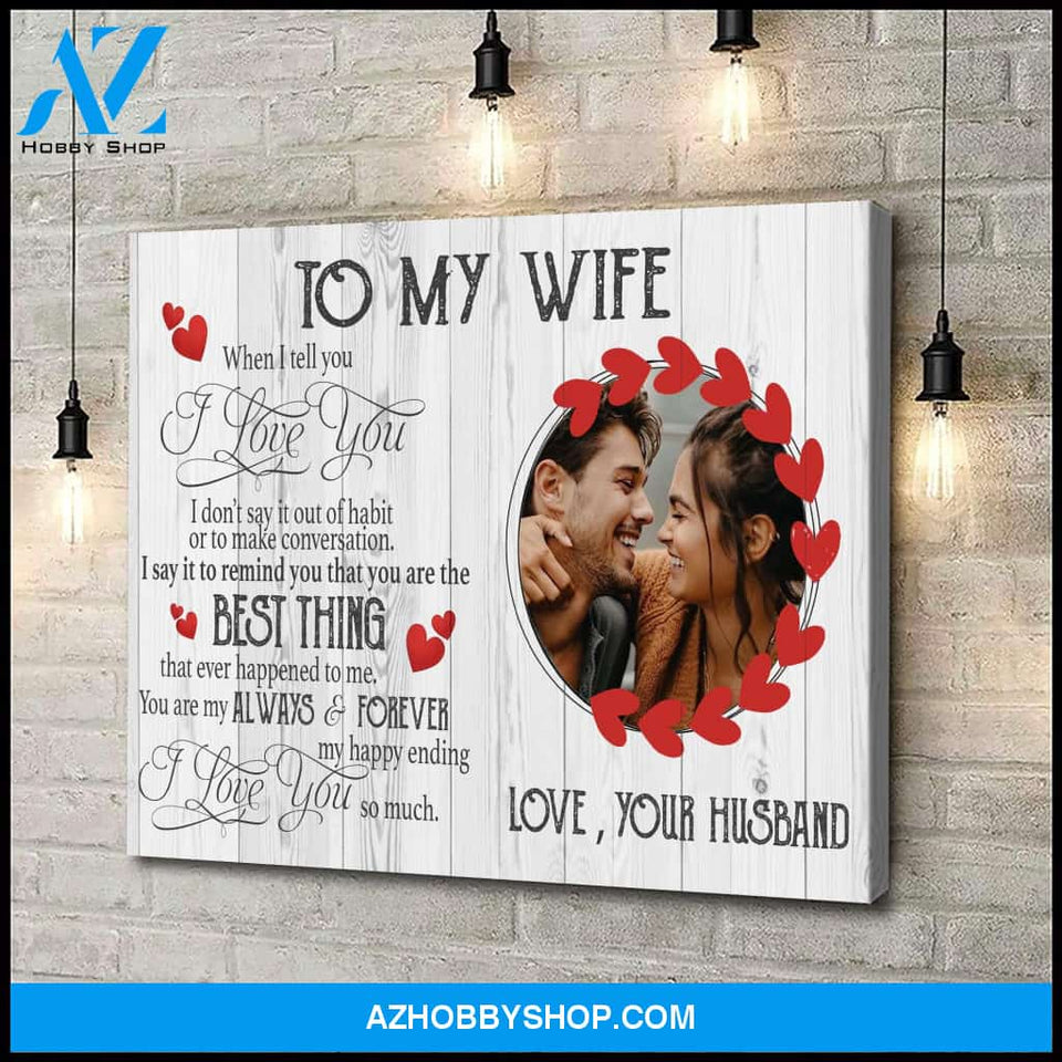You are my happy ending - Personalized Canvas