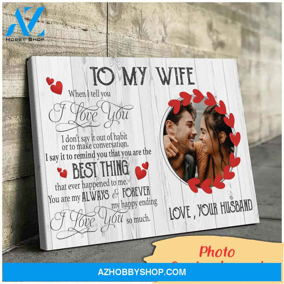 You are my happy ending - Personalized Canvas