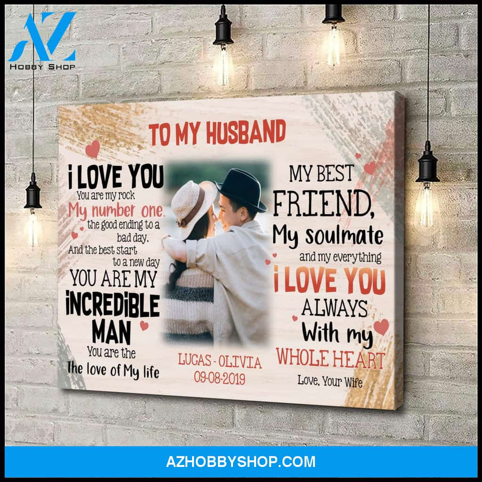 You are my rock my soulmate - Personalized Canvas