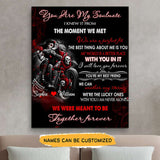 You Are My Sould Mate - Skull Couple Test Drive Vertical Personalized Canvas Gift