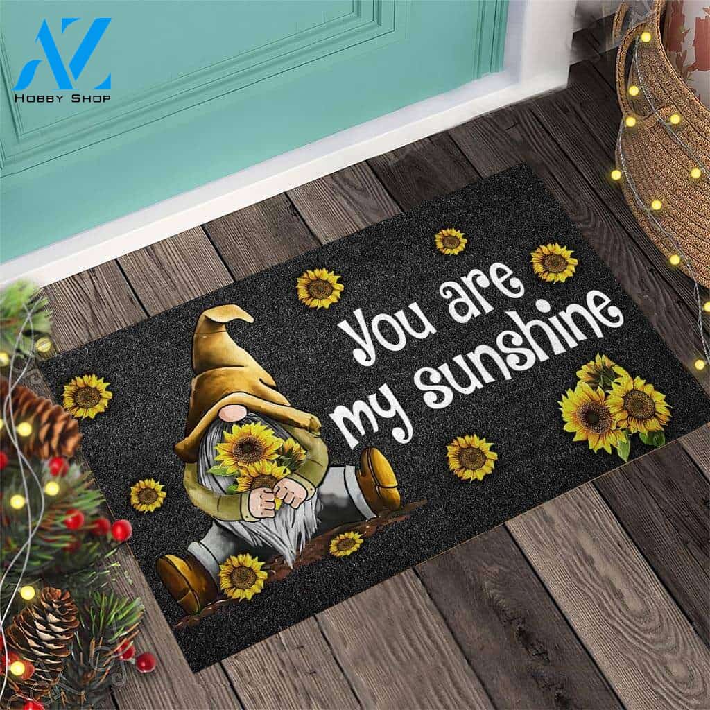 You Are My Sunshine – Sunflower Easy Clean Welcome DoorMat | Felt And Rubber | 40x60 cm | 45x75 cm | 60x90 cm | Colorful | DO1221