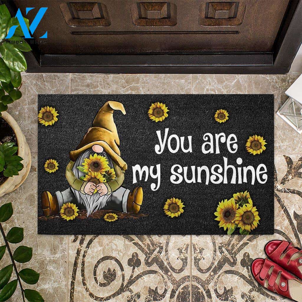 You Are My Sunshine – Sunflower Easy Clean Welcome DoorMat | Felt And Rubber | 40x60 cm | 45x75 cm | 60x90 cm | Colorful | DO1221