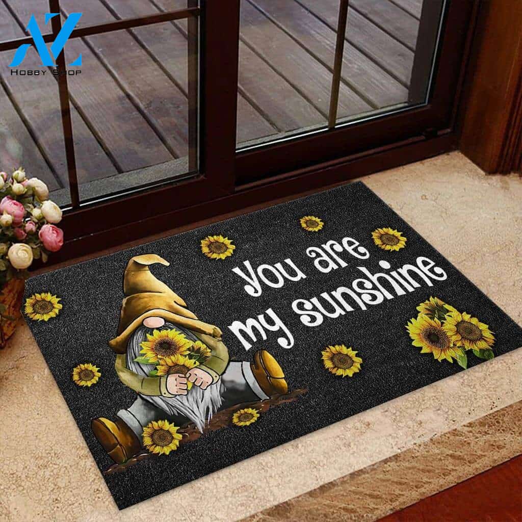 You Are My Sunshine – Sunflower Easy Clean Welcome DoorMat | Felt And Rubber | 40x60 cm | 45x75 cm | 60x90 cm | Colorful | DO1221