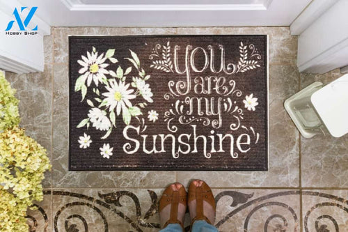You Are My Sunshine Welcome Mat Housewarming Gift Home Decor Gift For Flower Lovers Funny Doormat Gift For Friend Gift For Family
