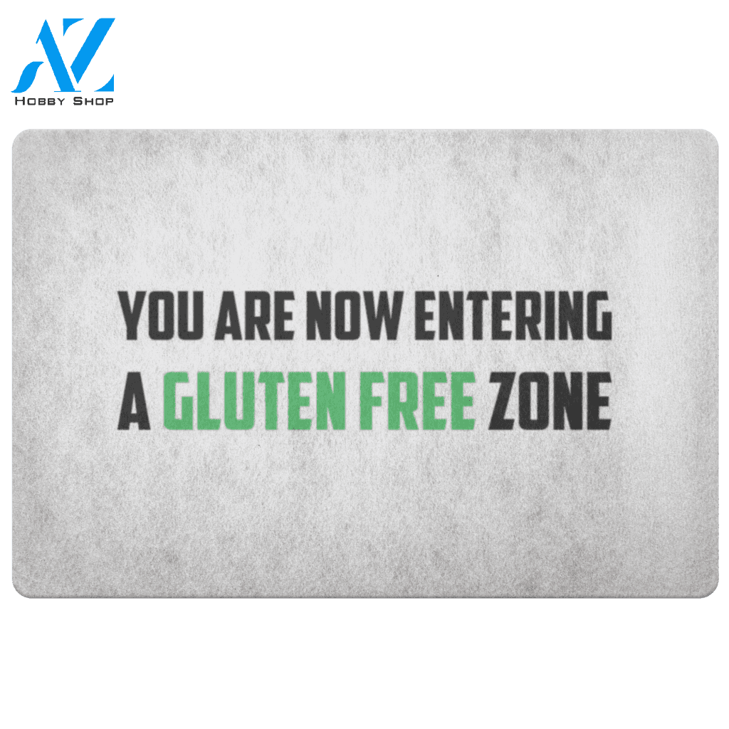 You Are Now Entering a Gluten Free Zone Doormat