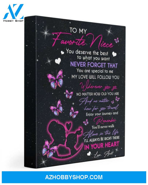 You Are Special To Me Butterfly Gift For Niece Matte Canvas