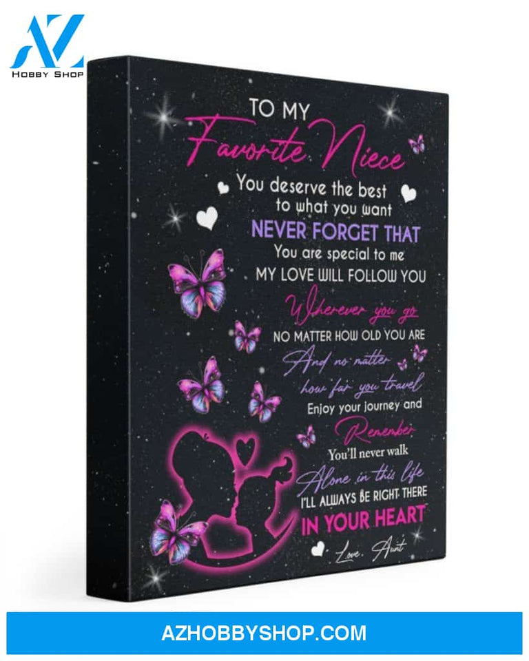 You Are Special To Me Butterfly Gift For Niece Matte Canvas