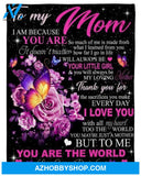 You Are The World, Daughter'S Gift For Mom, Fleece Blanket