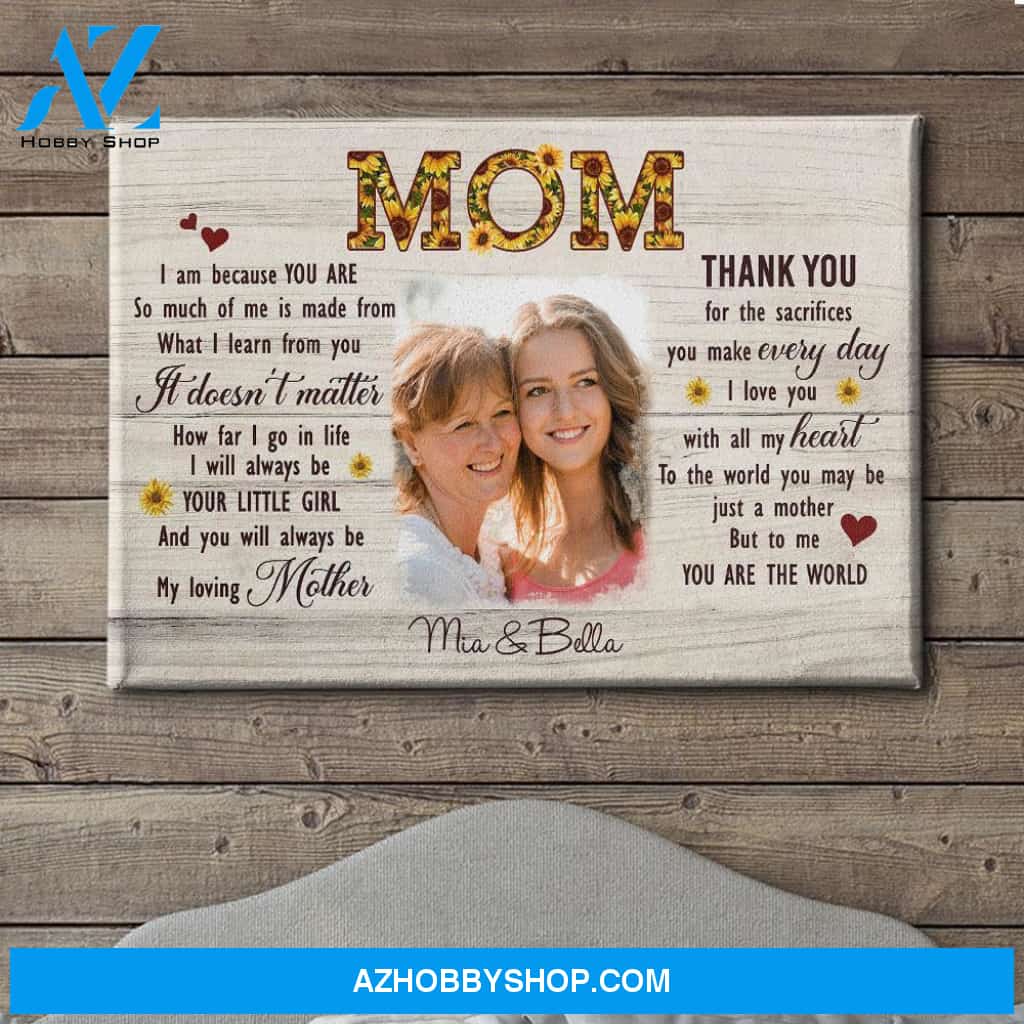 You Are The World - Personalized Custom Photo Canvas