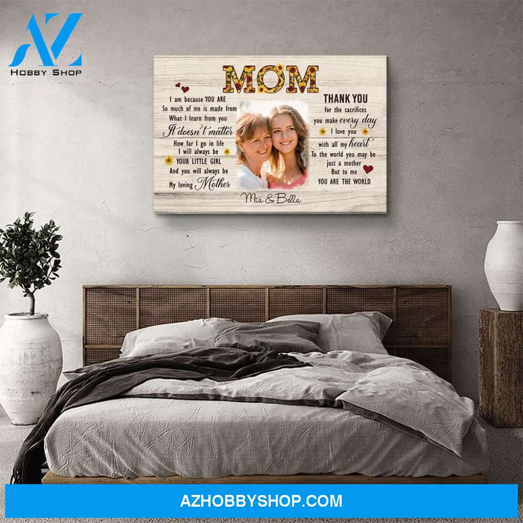 You Are The World - Personalized Custom Photo Canvas