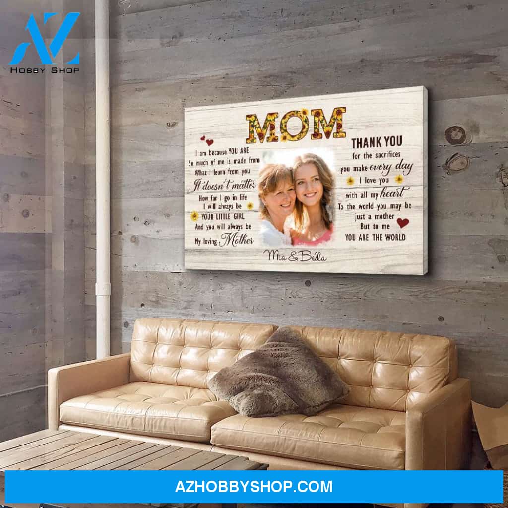 You Are The World - Personalized Custom Photo Canvas