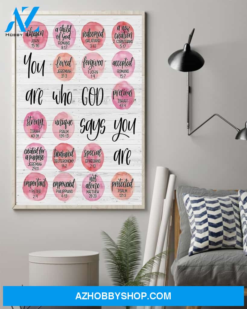 Teacher Classroom Canvas You Are Who God Says You Are, Student Wall Art Back to School Gift for Teacher