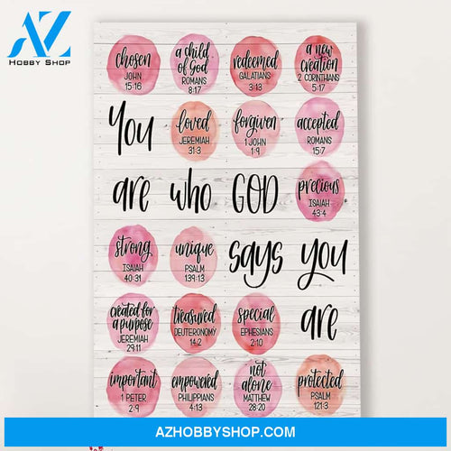 Teacher Classroom Canvas You Are Who God Says You Are, Student Wall Art Back to School Gift for Teacher