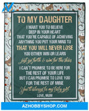 You Either Win Or Learn To Daughter Fleece Blanket