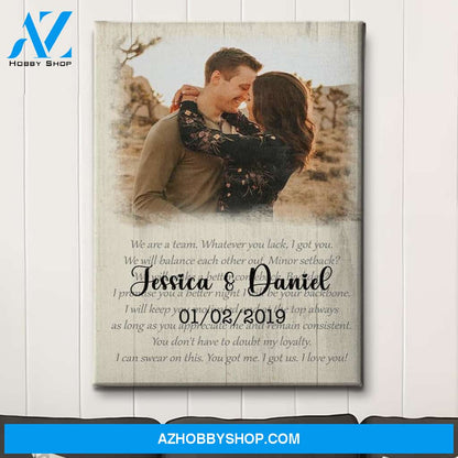 You Got Me, I Got Us 2 - Personalized Custom Photo Canvas