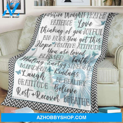 You Got This | Healing Message | Get Well Gift Blanket | Throw Blanket with Sunflowers