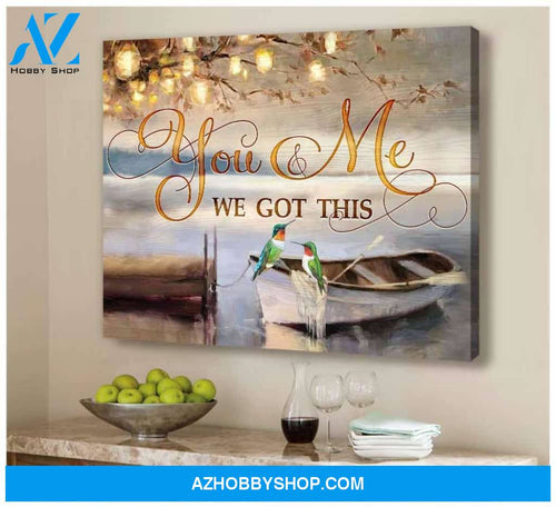 You & Me Hummingbird Premium Wall Art Canvas