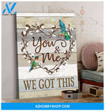 You & Me Hummingbird Premium Wall Art Canvas