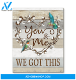 You & Me Hummingbird Premium Wall Art Canvas