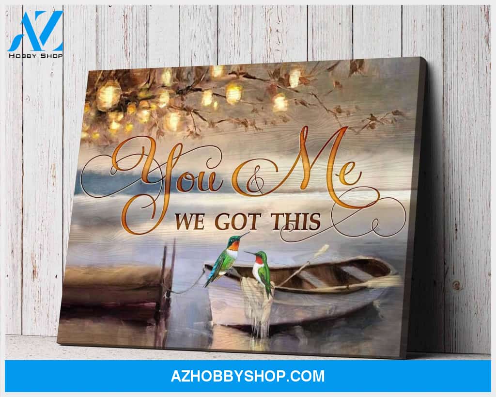 You & Me Hummingbird Premium Wall Art Canvas