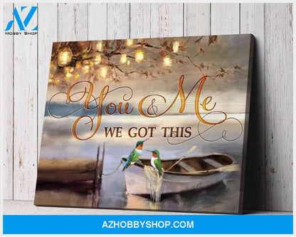 You & Me Hummingbird Premium Wall Art Canvas