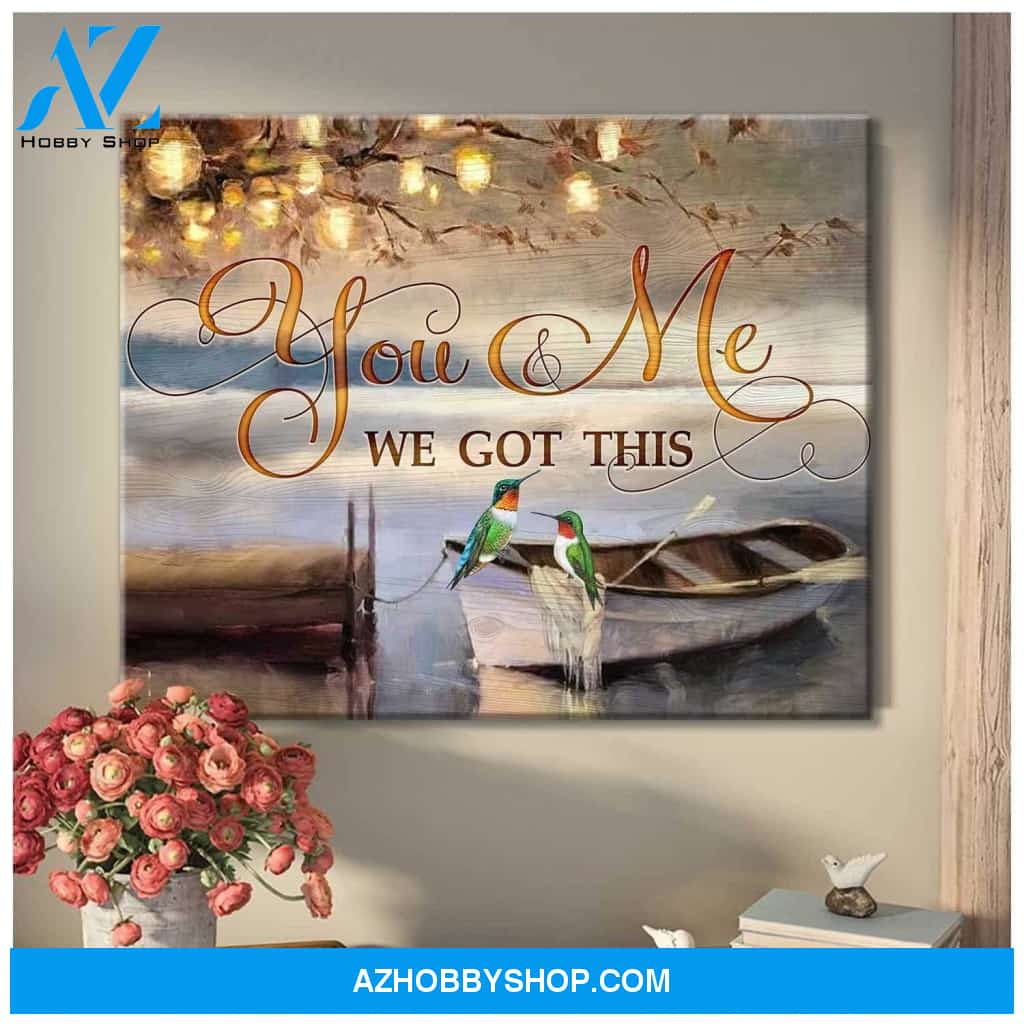 You & Me Hummingbird Premium Wall Art Canvas