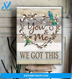 You & Me Hummingbird Premium Wall Art Canvas