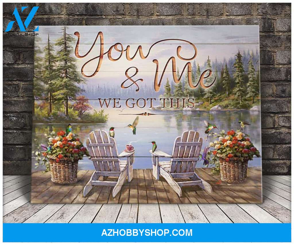 You & Me We got This - Hummingbird Premium Wall Art Canvas