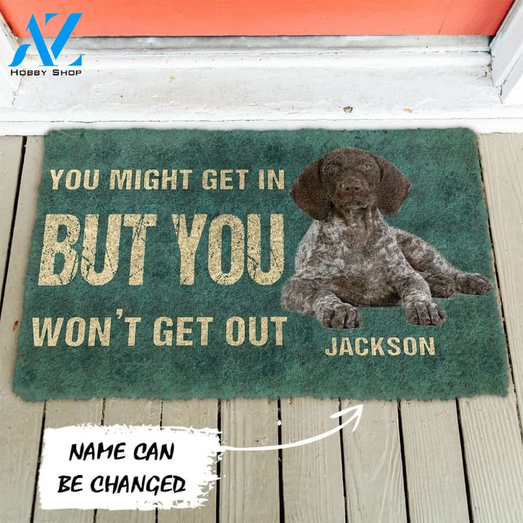 Gearhumans Gearhuman 3D You Might Get In But You Wont Get Out Pointers German Shorthaired Dog Doormat