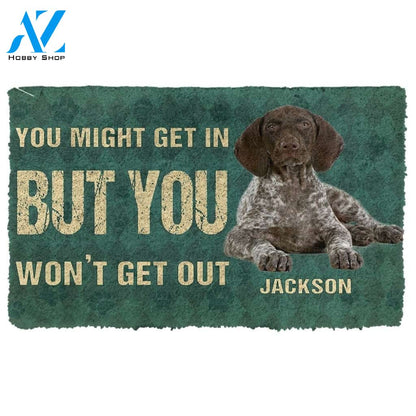 Gearhumans Gearhuman 3D You Might Get In But You Wont Get Out Pointers German Shorthaired Dog Doormat