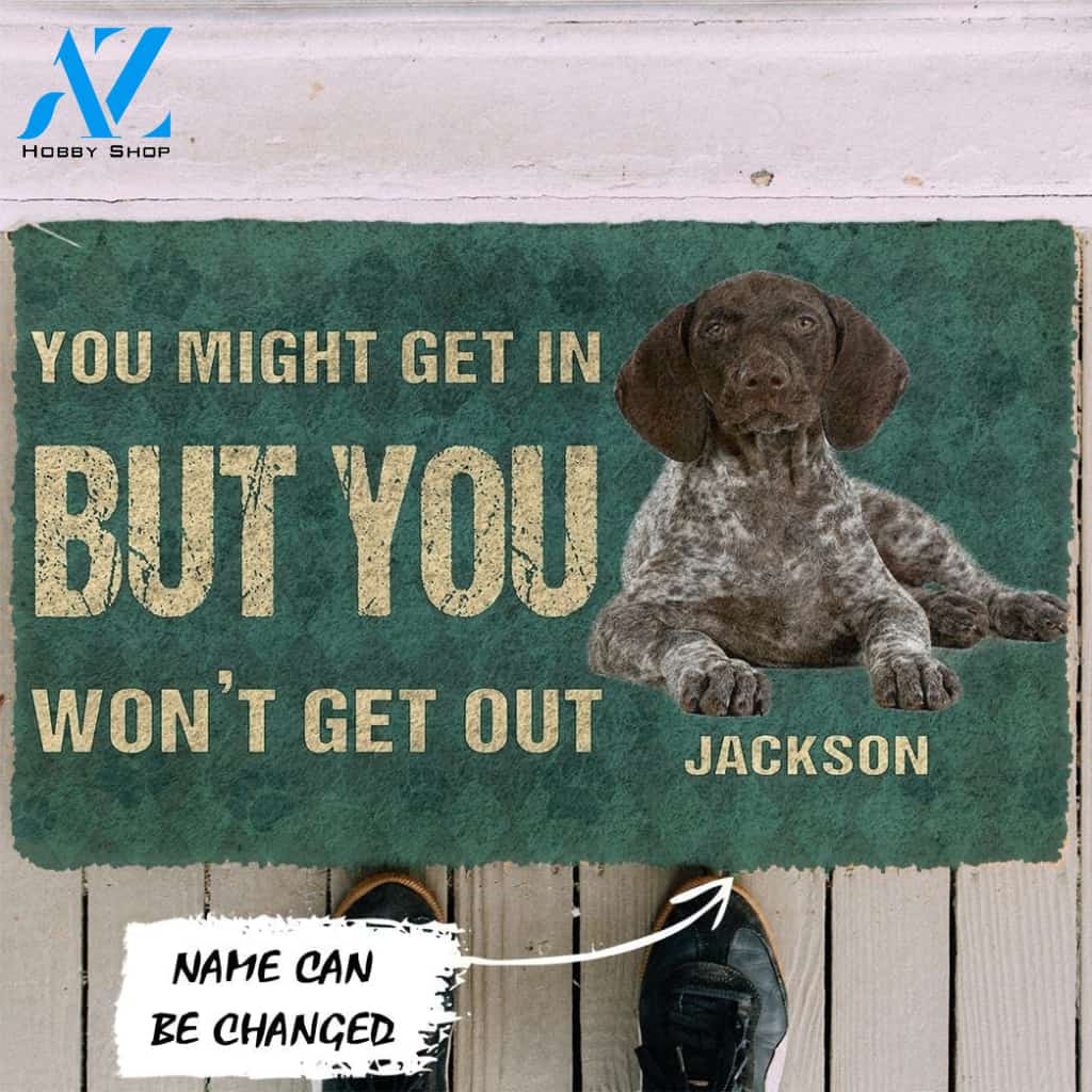 Gearhumans Gearhuman 3D You Might Get In But You Wont Get Out Pointers German Shorthaired Dog Doormat