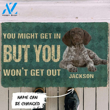 Gearhumans Gearhuman 3D You Might Get In But You Wont Get Out Pointers German Shorthaired Dog Doormat