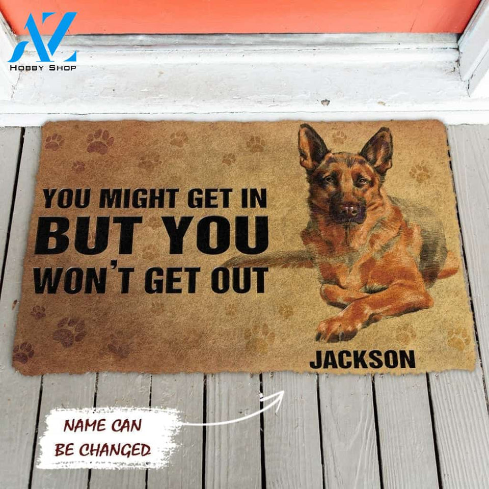 Gearhumans Gearhuman 3D You Might Get In German Shepherd Custom Name Doormat