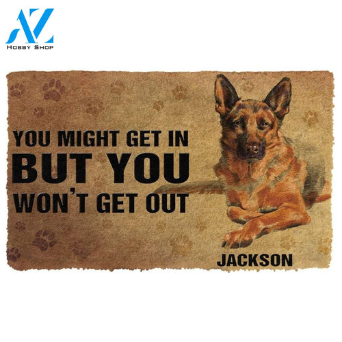 Gearhumans Gearhuman 3D You Might Get In German Shepherd Custom Name Doormat