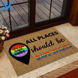 You re Safe Here LGBT Support Indoor And Outdoor Doormat Gift For Friend Family Decor Warm House Gift Welcome Mat