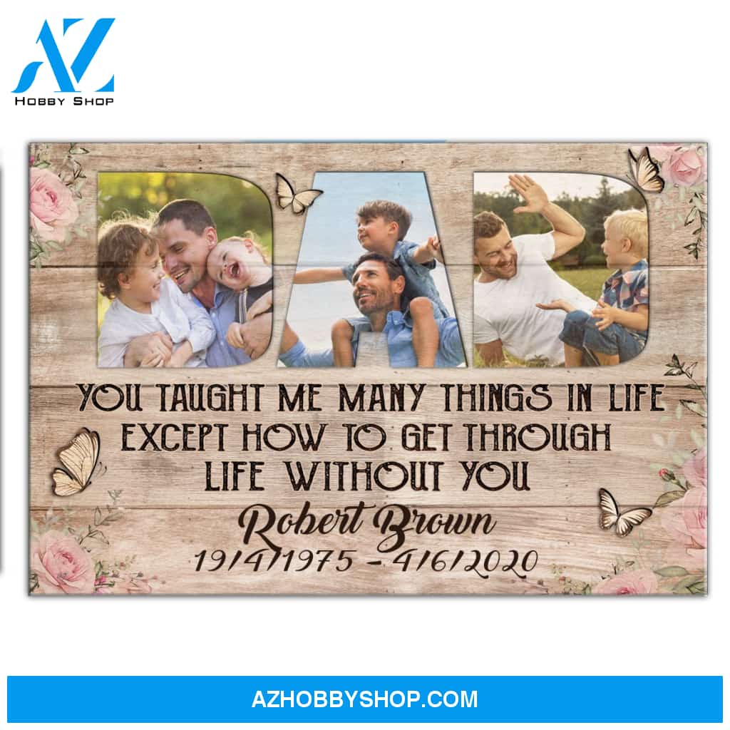 You Taught Me Many Things Customize Name Year Photo Canvas