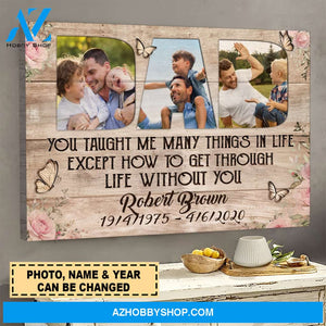 You Taught Me Many Things Customize Name Year Photo Canvas