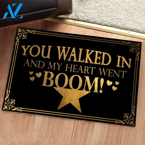 You Walked In And My Heart Went Boom Doormat | Welcome Mat | House Warming Gift