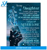 You Will Never Lose Butterfly Canvas Giving Daughter Framed Matte Canvas