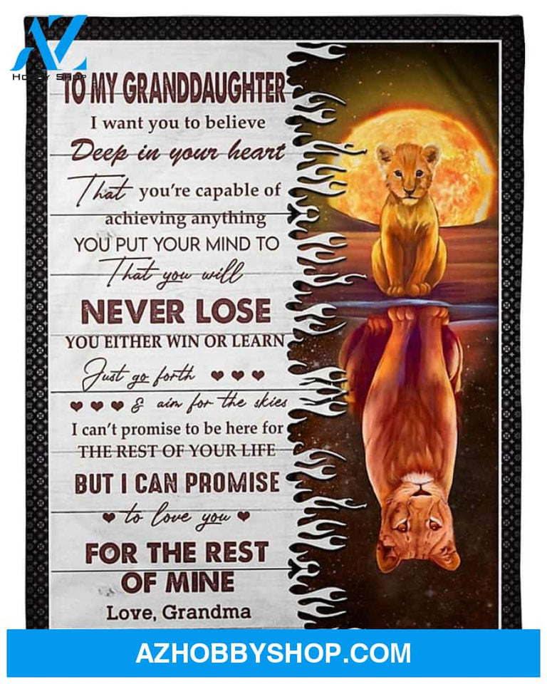 You Wither Win Or Learn Grandma Gift For Granddaughter Fleece Blanket Fleece Blanket