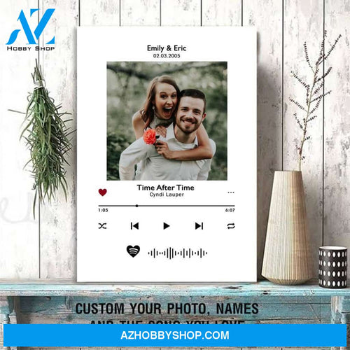 Your favorite love song - Matte Canvas, custom canvas, custom gift, gift for you, gift for her, gift for him, valentine gift, love gift, wall decor