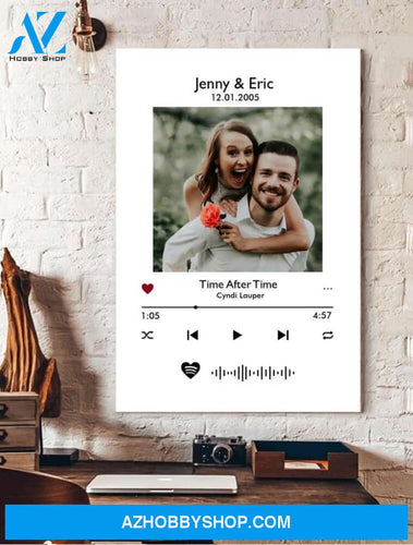 Your favorite love song - Matte Canvas, custom canvas, custom gift, gift for you, gift for her, gift for him, valentine gift, love gift, wall decor