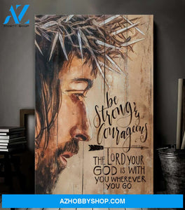 Your God is with you wherever you go Jesus Portrait Canvas Prints - Wall Art